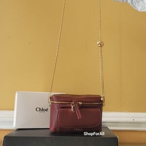 Burgundy Leather Crossbody Bag